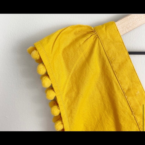 J. Crew Factory Yellow Boxy Pom Pom Top - Picture 3 of 4